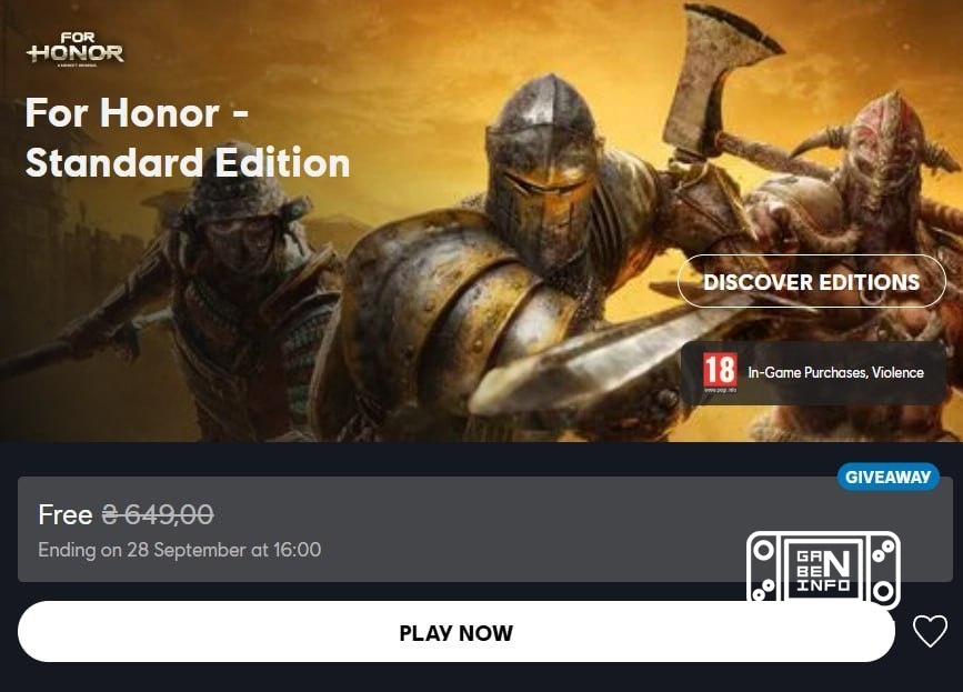 For Honor is back, but now in the Ubisoft Store You have until September 28 to buy it on Steam!