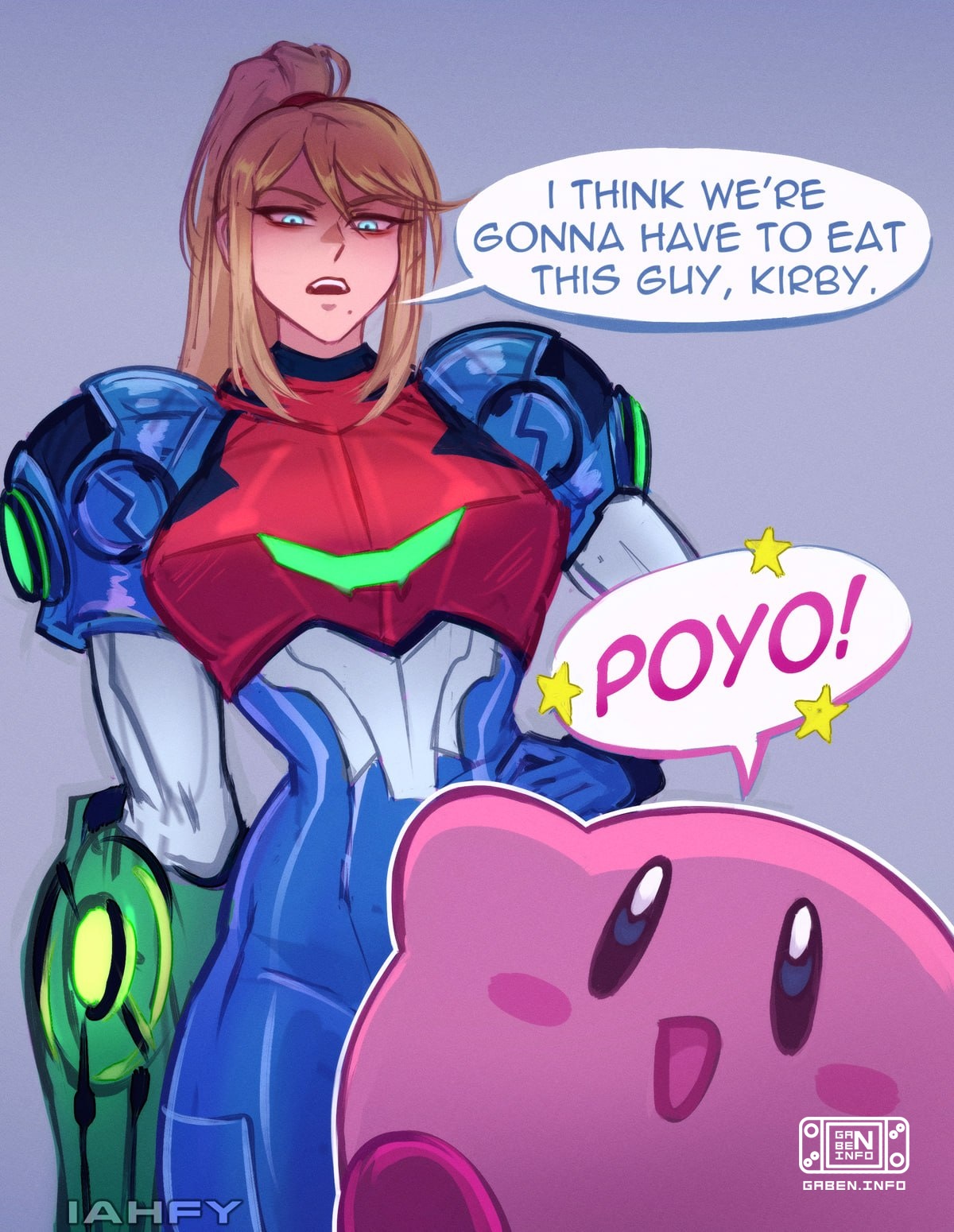 Samus and Kirby by iah_fy @hypewave