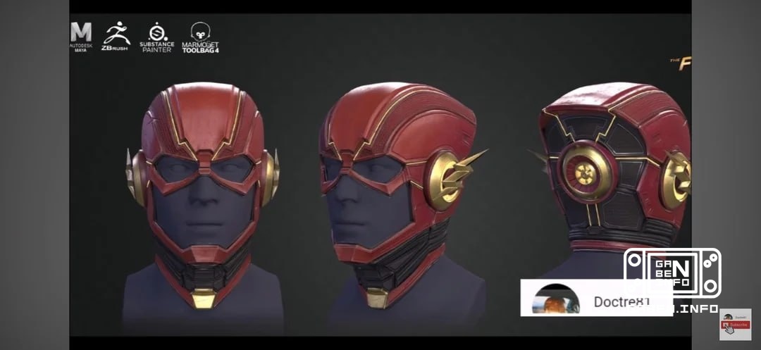 听力:这是一款来自Injustice 3的闪头盔的复合设计. 这幅影像是由Collider Craftworks的一名员工发现的,他们与NetherRealm密切合作,