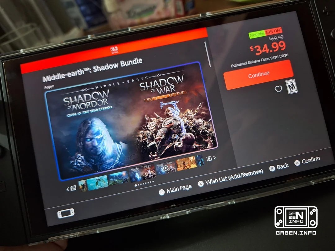 İSTİK: Middle Earth: Shadow 30 Eylül'de Nintendo Switch 2'de çıkacak. Bir kullanıcı, koleksiyonunu bir eShop'da %50 indi...