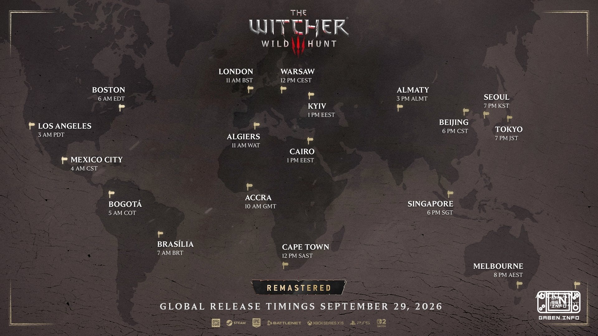 Almaty pojawiły się na mapie CD Projekt RED Studio opublikowało czas wydania remasteru The Witcher 3.