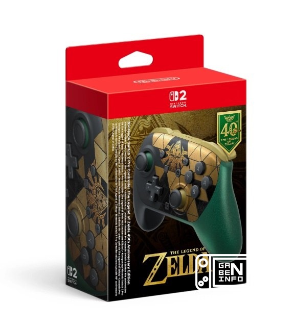 Nintendo Switch 2 Pro Controller The Legend of ZeldaTM 40th Anniversary Edition! To mark the 40th anniversary of the Zel...