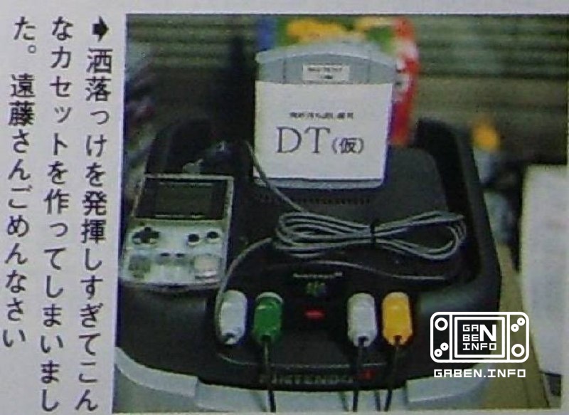 Another unrealized idea Nintendo cable for connecting Game Boy and Nintendo 64. All of this could work together with the...