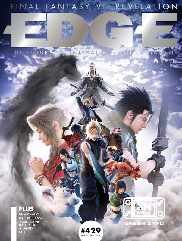 Final Fantasy VII Revelation on the cover of Edge magazine, which we won't buy But the most serious journalists in the g...