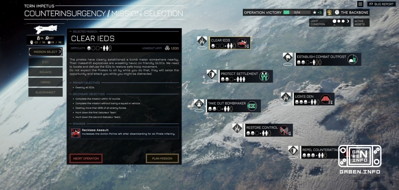 Now players are free to choose the order in which to perform the missions available in the operations, and the number ha...