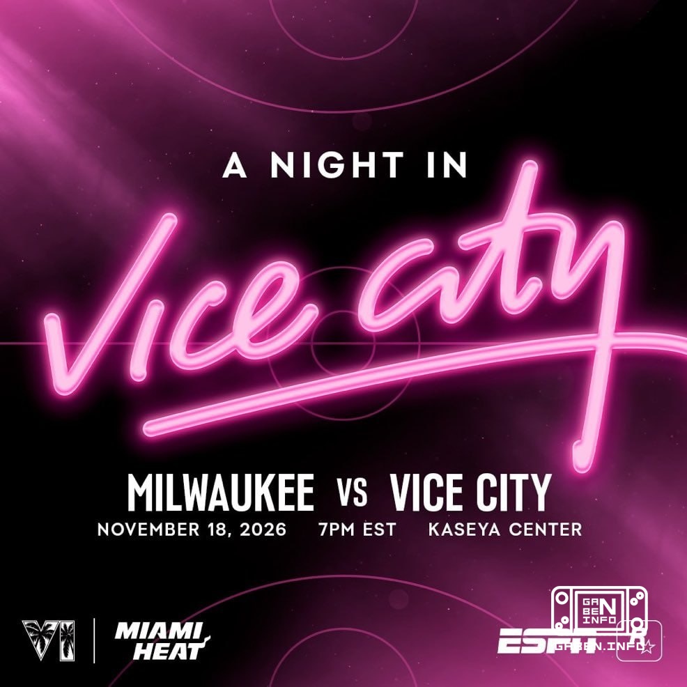 Miami Heat zmieniło nazwę na Vice City na jedną noc z powodu współpracy z GTA 6. Cała arena koszykówki będzie również zr...