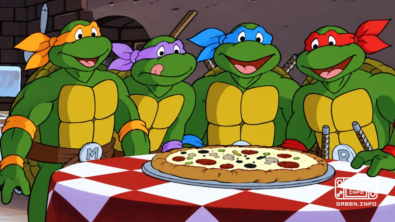 Because of these characters, a lot of people in the '90s heard about pizza. Then knowing that Leonardo uses cats and Mic...