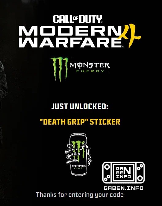 جایزه ای برای همکاری سنتی Monster Energy با CoD خواهد بود، از جمله، استیکر "مردی دستگیر" از بخش تحلیلی می خواهیم از راه ...