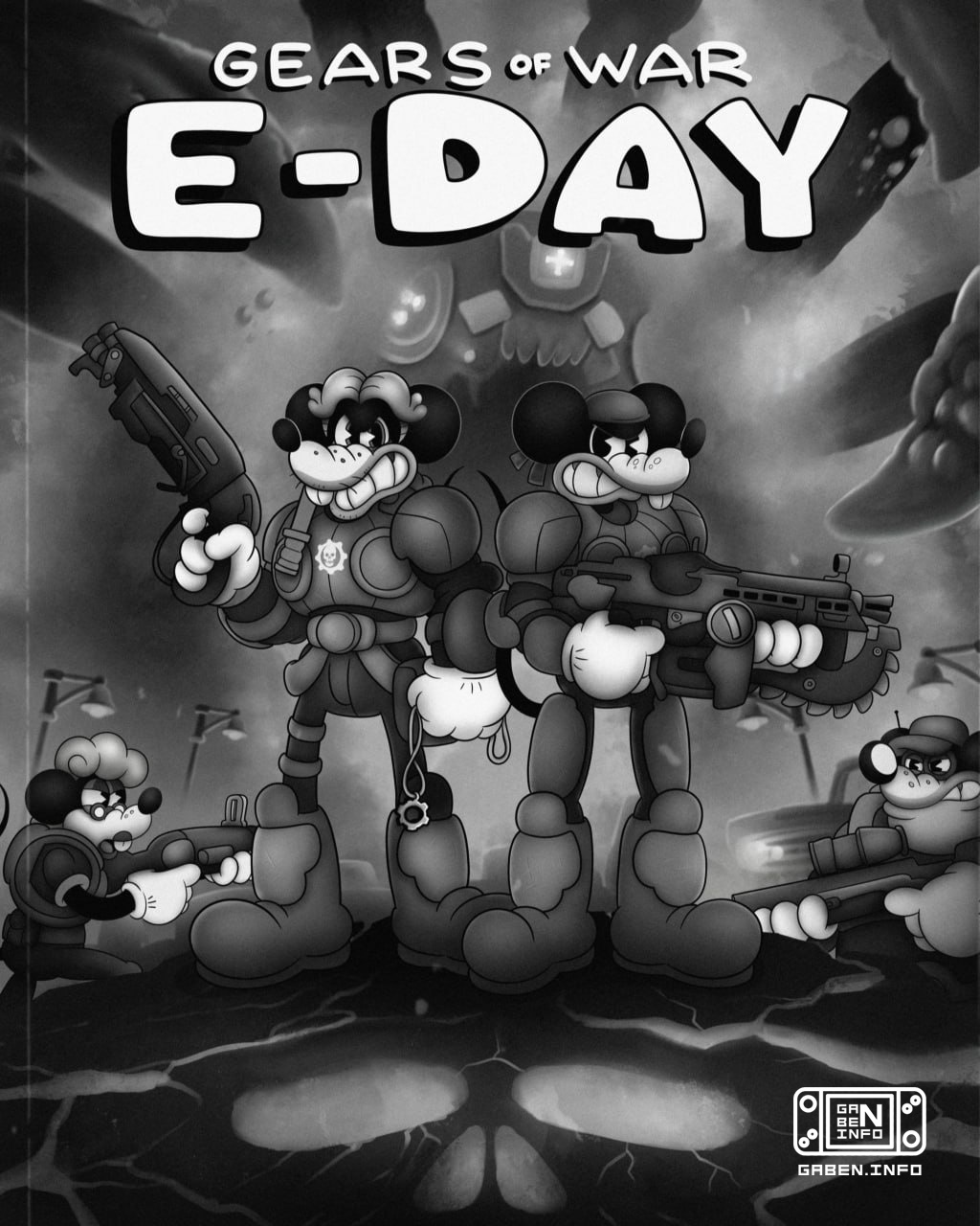 The Coalition'ı Gears of War: E-Day'ın başlatılmasıyla tebrik eden Mouse Brothers'ı, bir gün önce gizlenme şutörü, Steam...