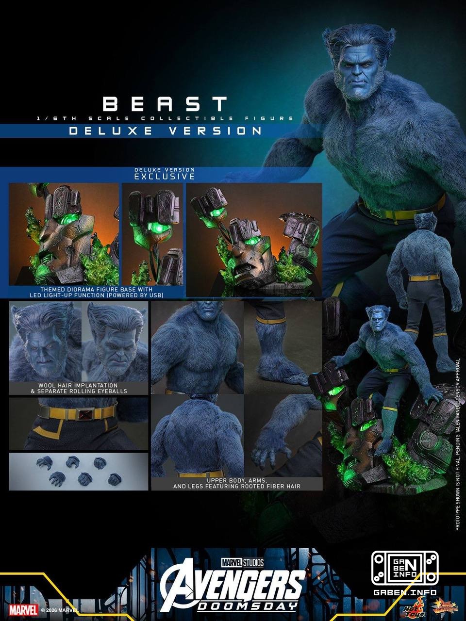 Hot Toys показали фигурку Зверя по фильму «Мстители: Доктор Дум».