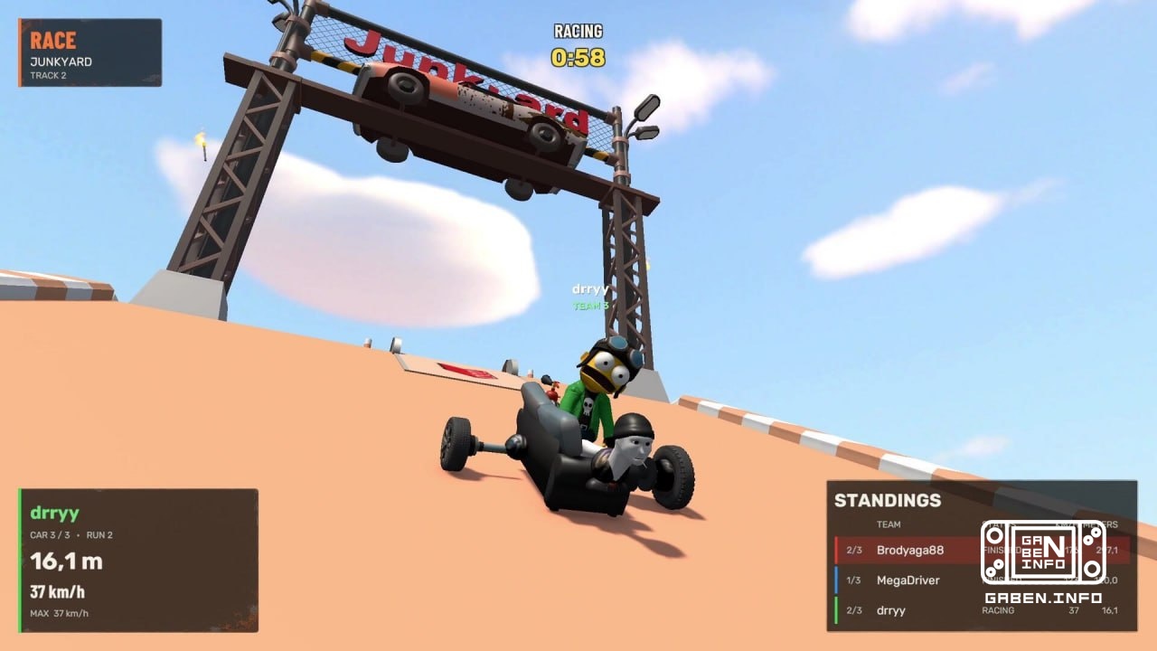You've got a four-wheel-drive seat and you're rolling right before the first jump. SCRAPBOX a physical sandbox: you pick...