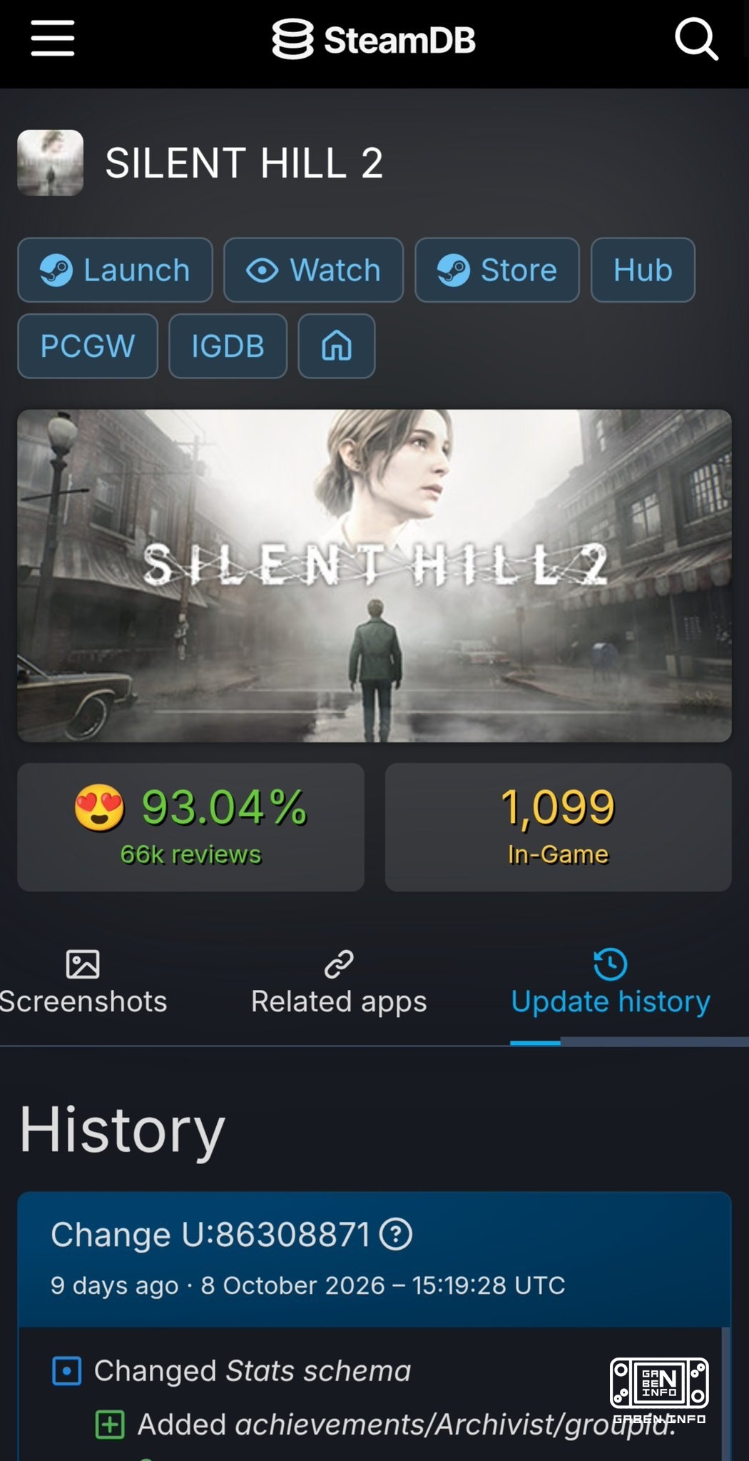 SteamDB has noticed an important change in Silent Hill 2 remakes data, which may indicate a major update is in the works...