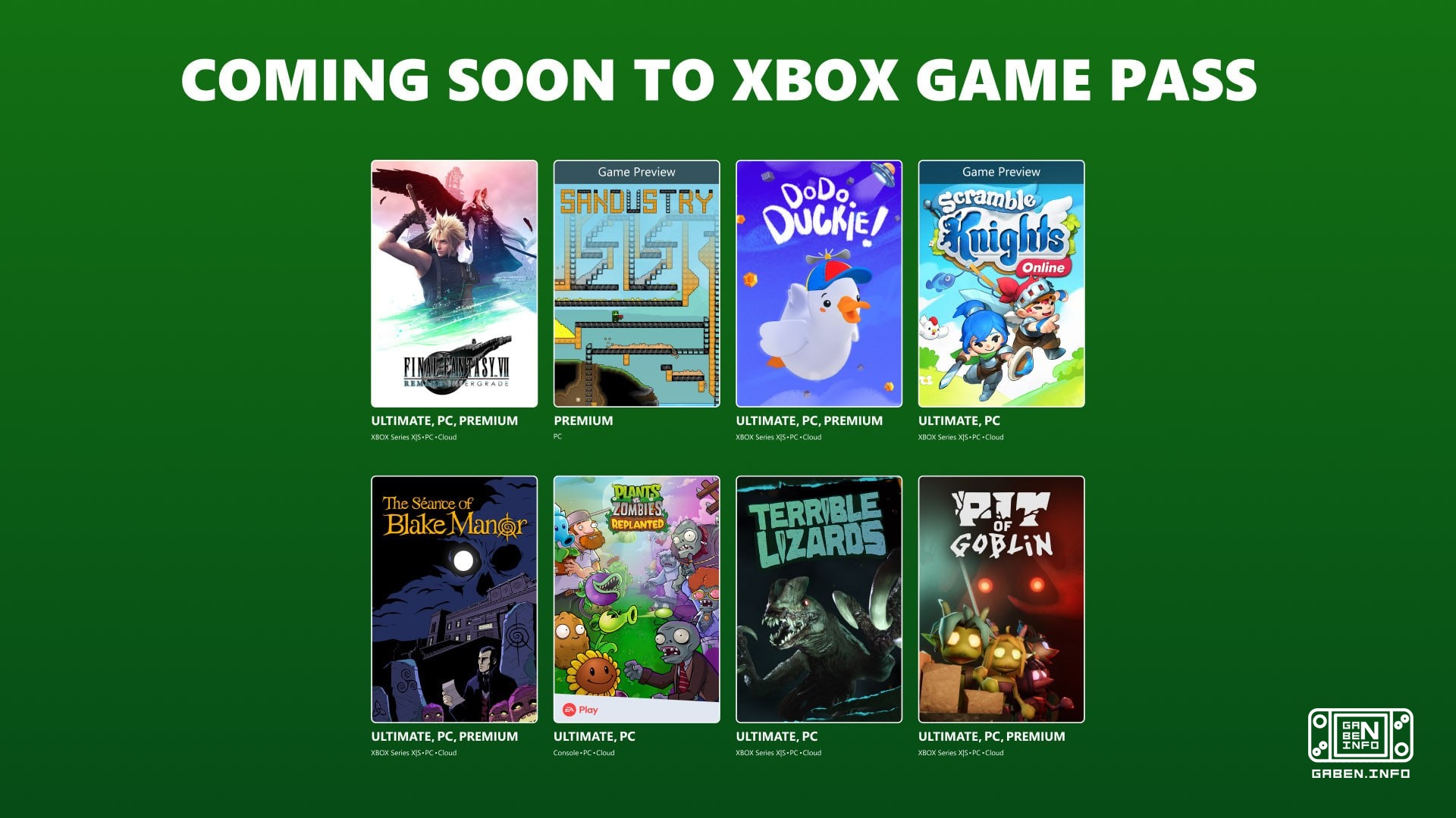 Final Fantasy VII Remake Intergrade will visit the XBOX Game Pass In the second half of October you will be given: • Dod...
