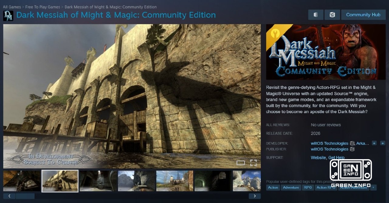 Dark Messiah of Might & Magic: Community Edition has been added to Steam. Now you can add it to your preferred release a...