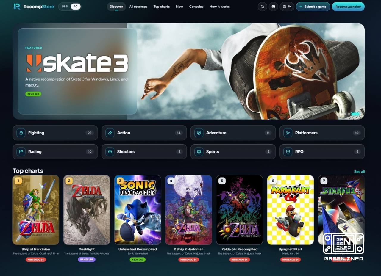 On the PC, there is a Recomp Store, a kind of store of unofficial native ports of console games. Vibcodes have created a...