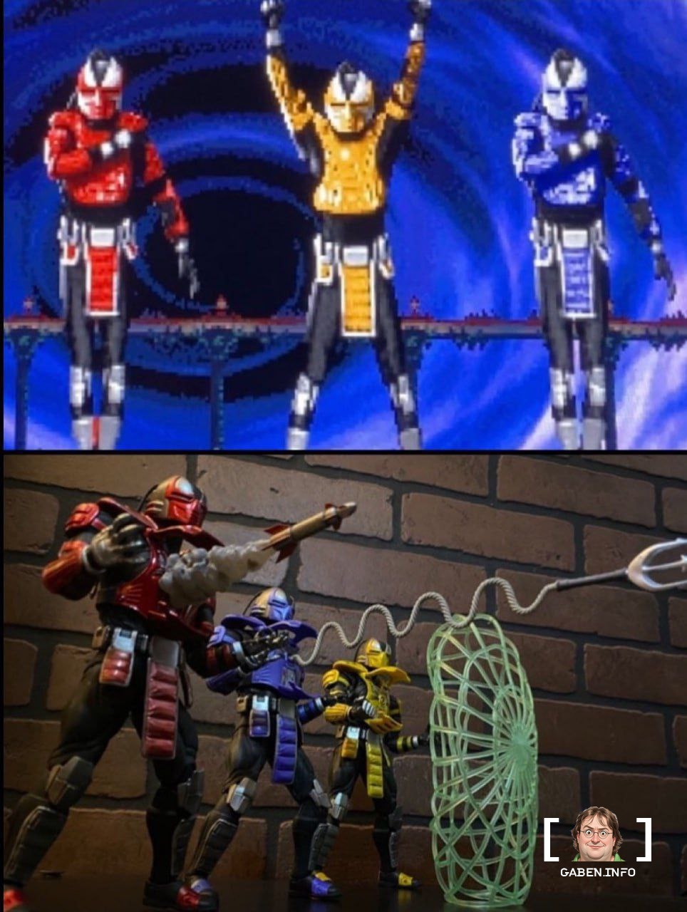 Mortal Kombat 3 era Cyrax, Sektor and Smoke