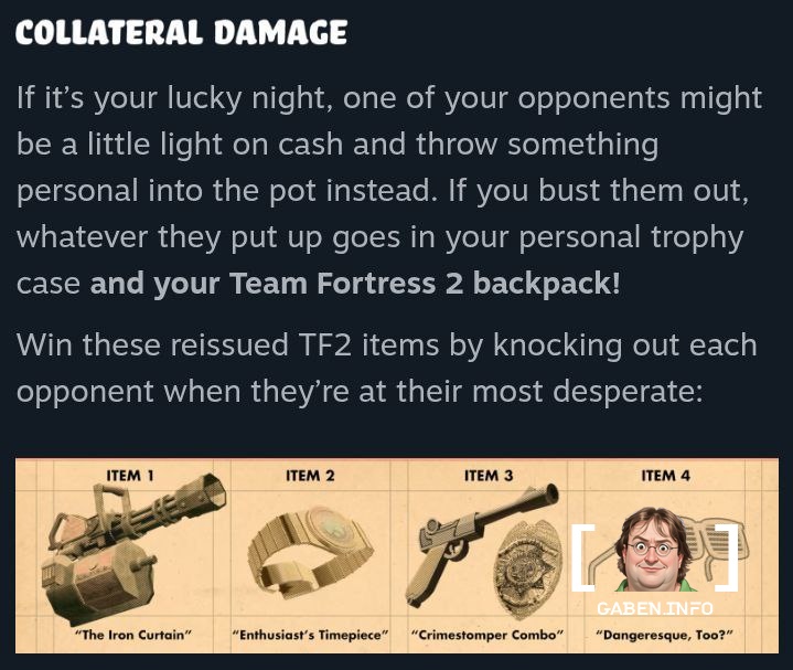 The above items for TF2, which could be obtained in the original for achievements, can now be obtained again in the rema...