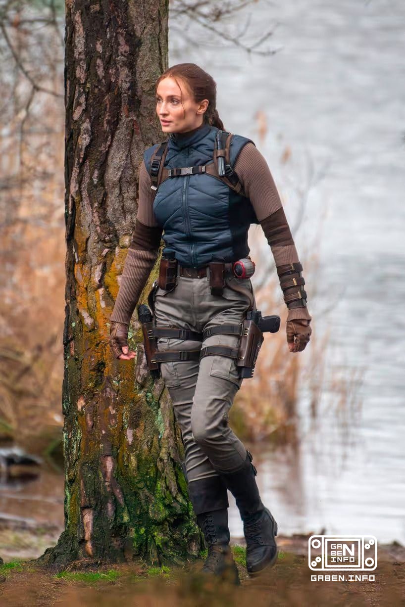 Sophie Turner as Lara Croft in the upcoming TV series