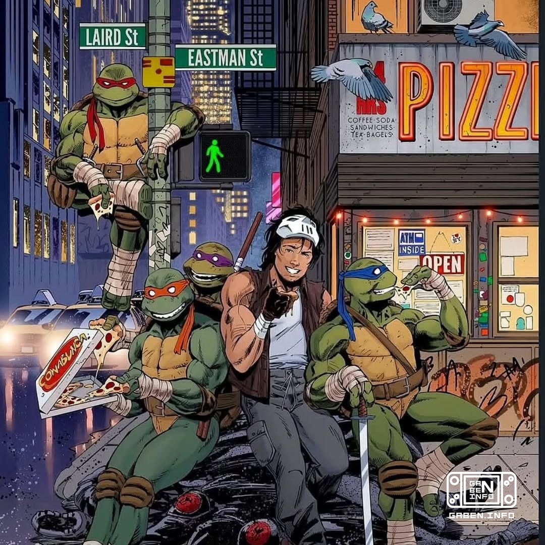 Turtles, pizza and Casey😎