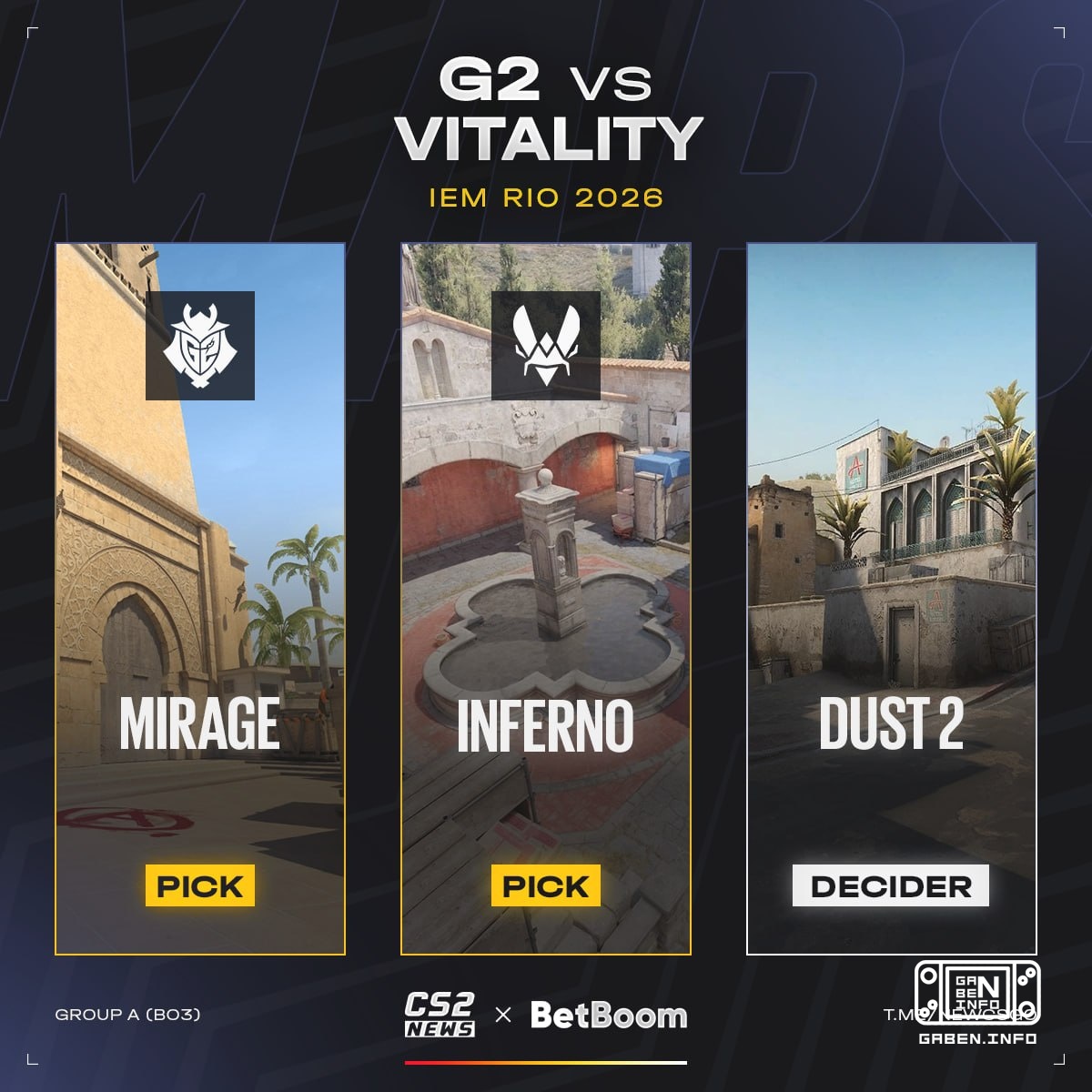😈 One of these teams will be the first to reach the playoffs 🇸🇦 IEM Rio 2026 — 🇫🇷 Vitality vs.🇪🇺 G2.