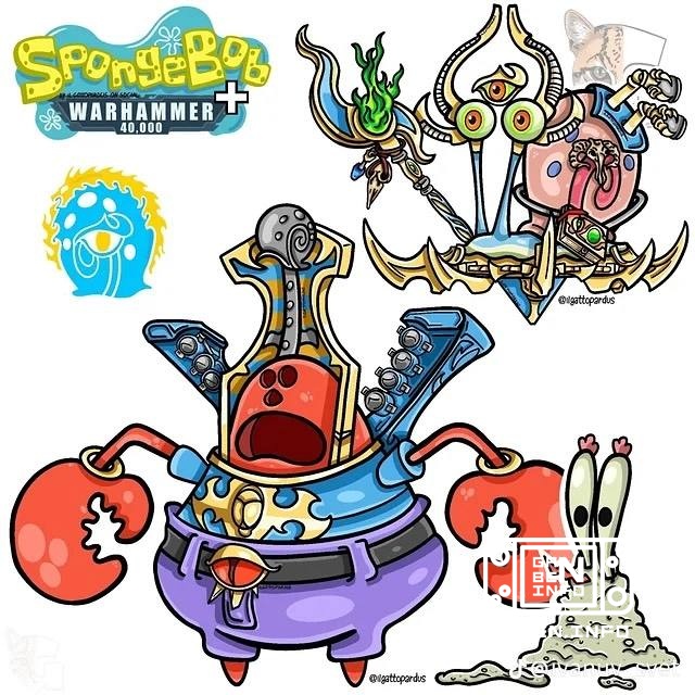 SpongeBob in the Warhammer universe)