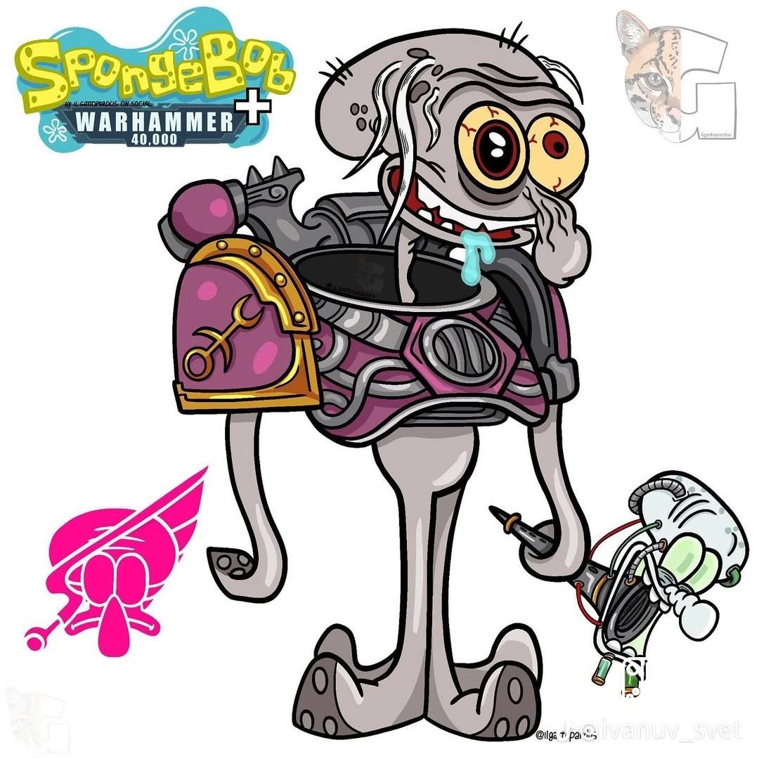 SpongeBob in the Warhammer universe)