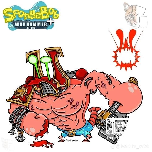 SpongeBob in the Warhammer universe)