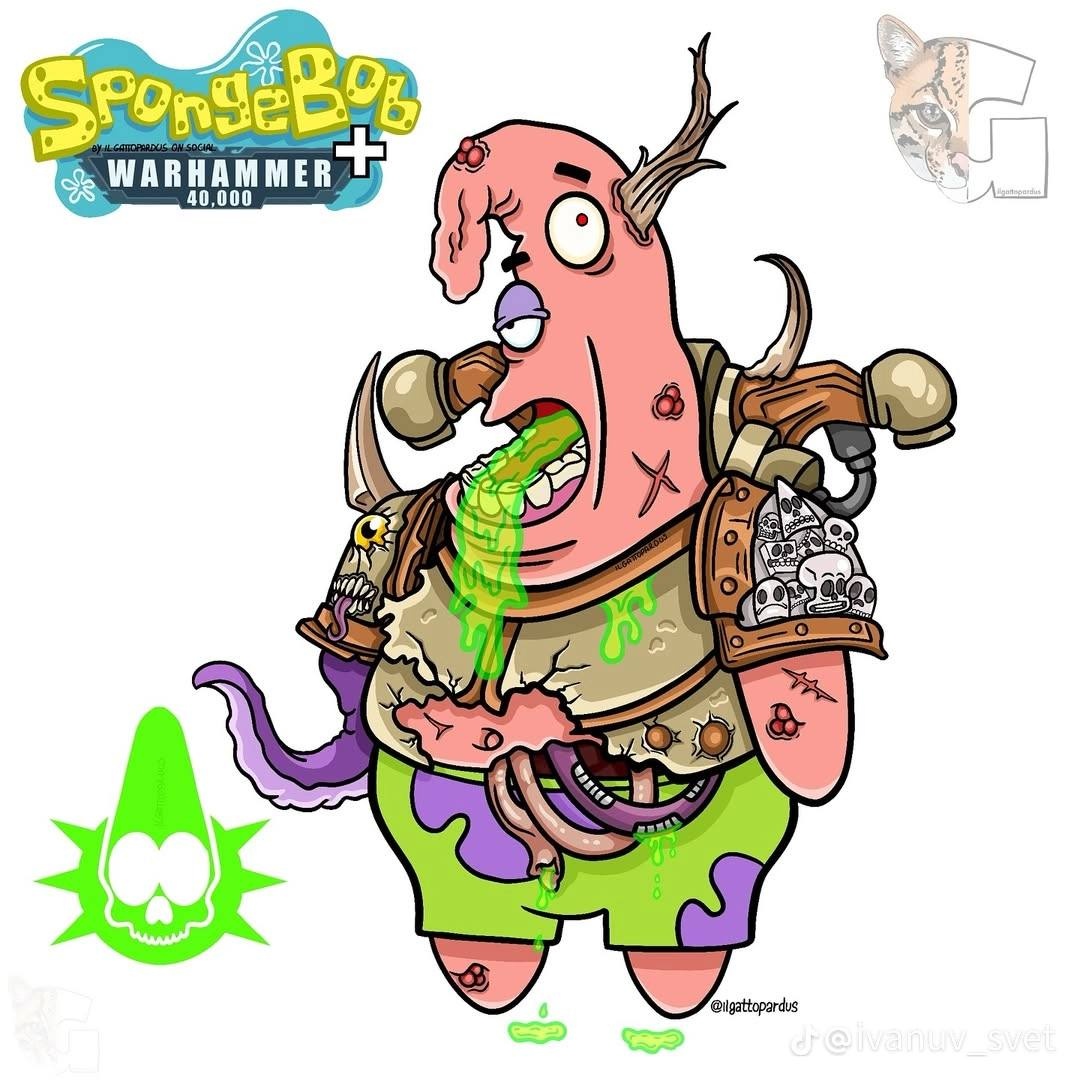 SpongeBob in the Warhammer universe)