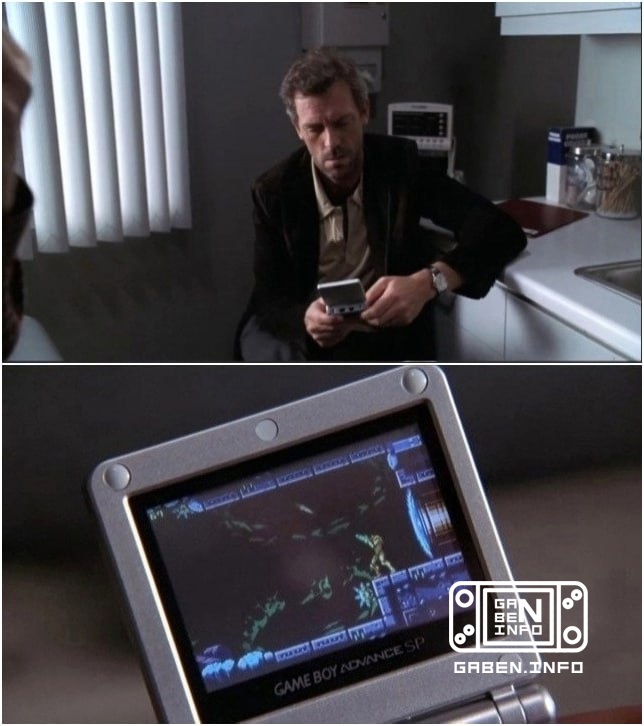 Dr. House playing Metroid: Zero Mission on Game Boy Advance SP👍