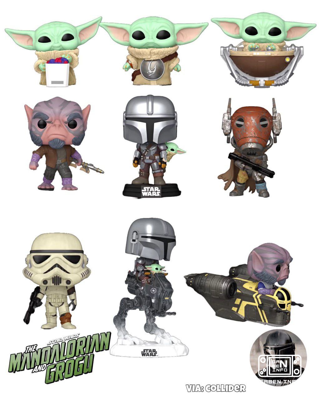 Funko POP has announced a whole collection of Star Wars toys The collection will include: Baby Yoda, The Mandalorian, St...