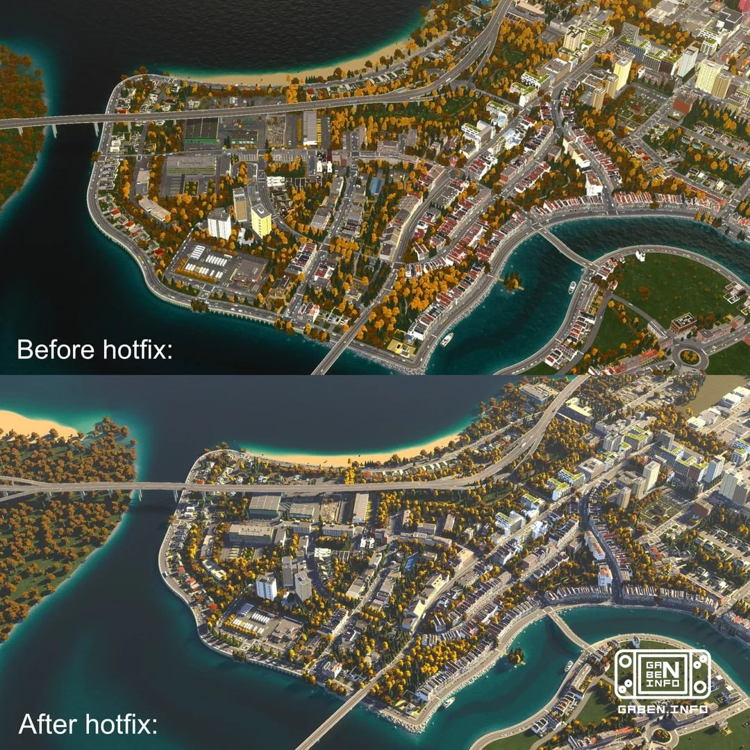 A hotfix has been released for Cities: Skylines II that fixes problems with graphics. Massive complaints about deteriora...