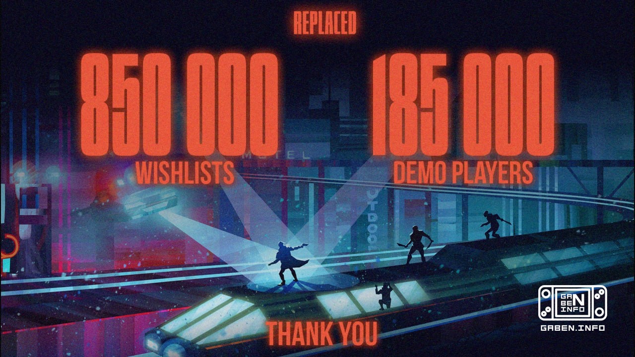 🤔 The authors of REPLACED published an infographic with the results of playing the demo version.The numbers are impressi...