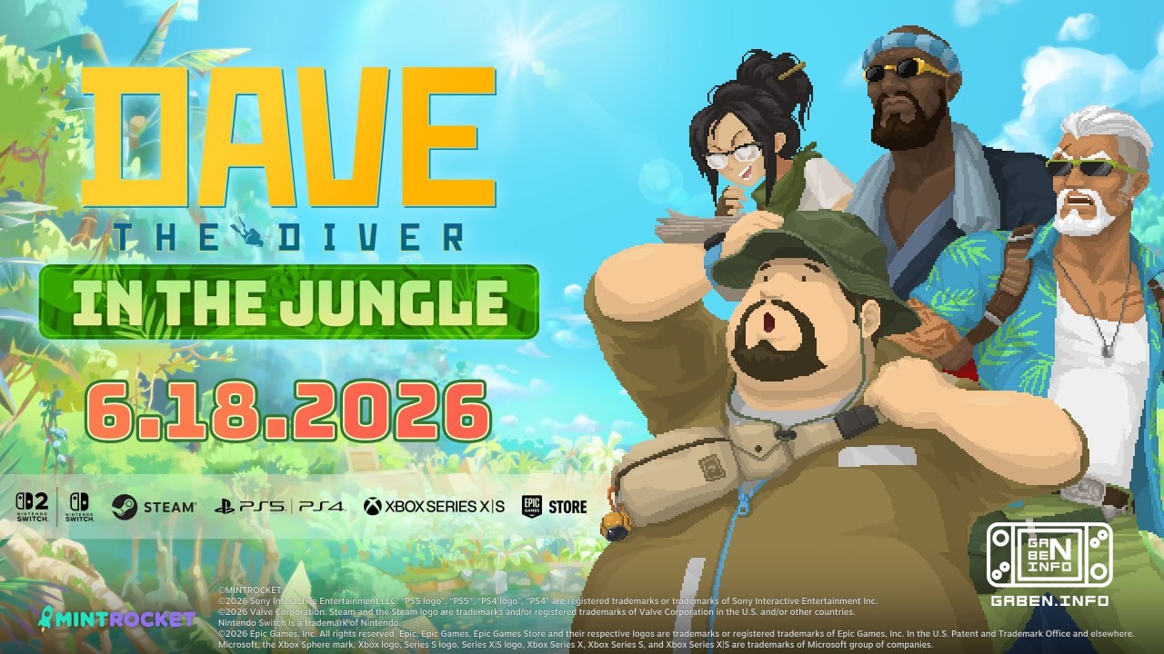 Dave the Diver will receive the In the Jungle expansion on June 18 on all platforms. Along with this, a physical edition...