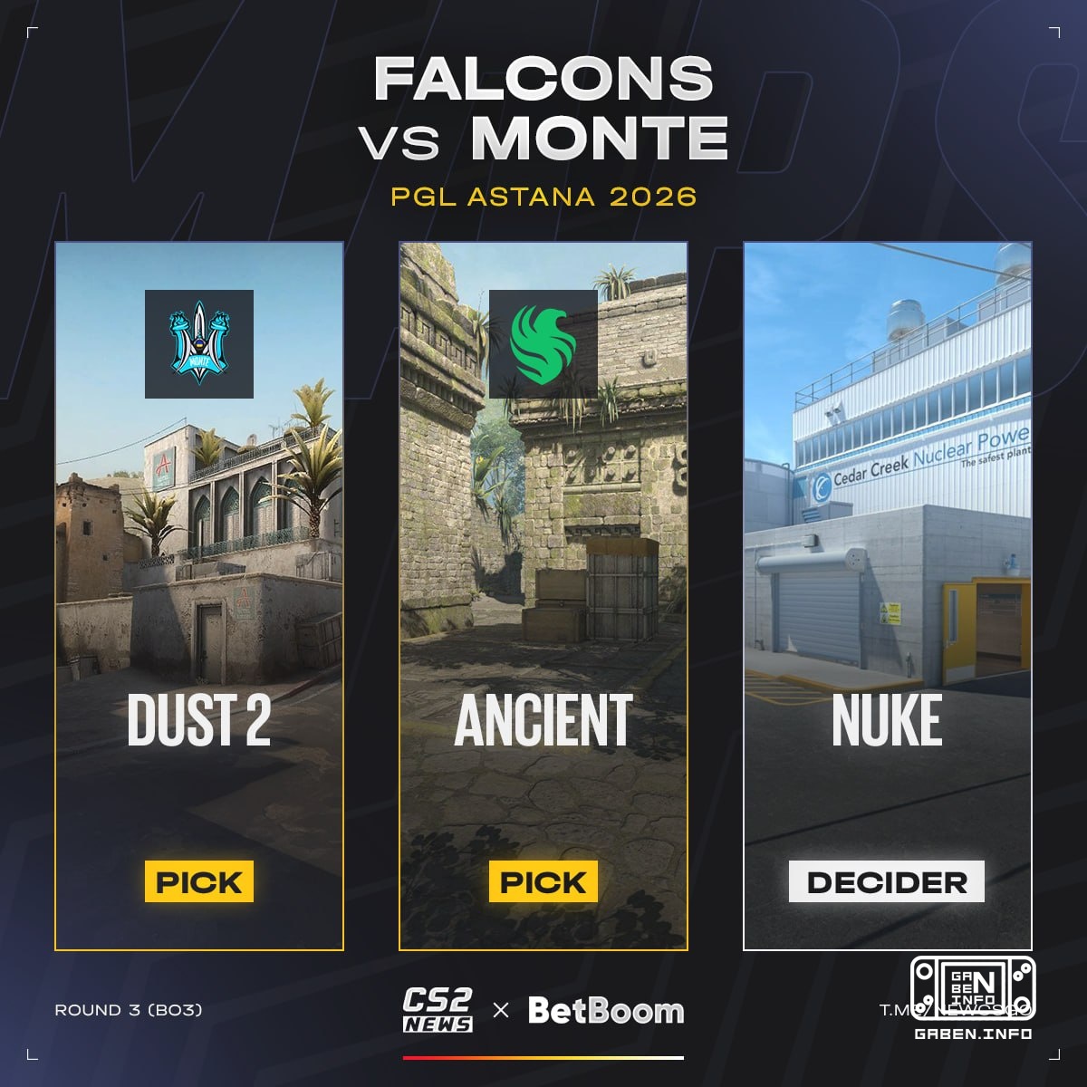 🤓 Смогли ли соколы провести работу над ошибками? — мап-пики 🇸🇦 Falcons vs 🇺🇦 Monte