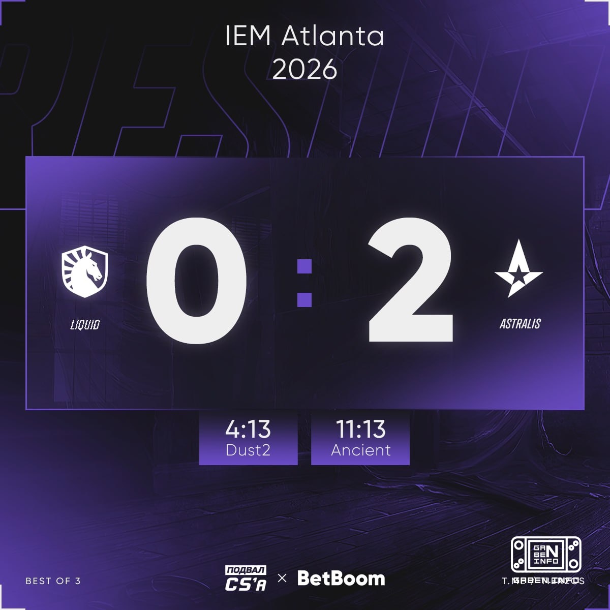 🇩🇰 Astralis начинают 🇸🇦 IEM Atlanta 2026 с победы!