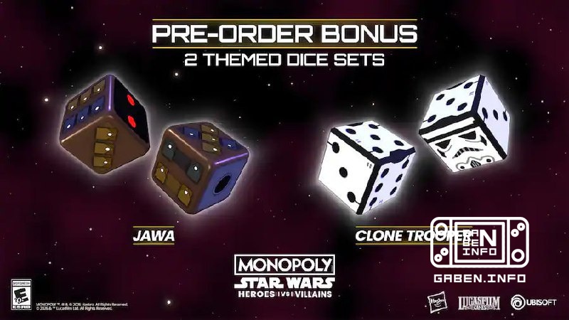 TABLE BOMB: Ubisoft, together with Behavior Interactive, announced a new Monopoly - Monopoly: Star Wars Heroes vs.Villai...