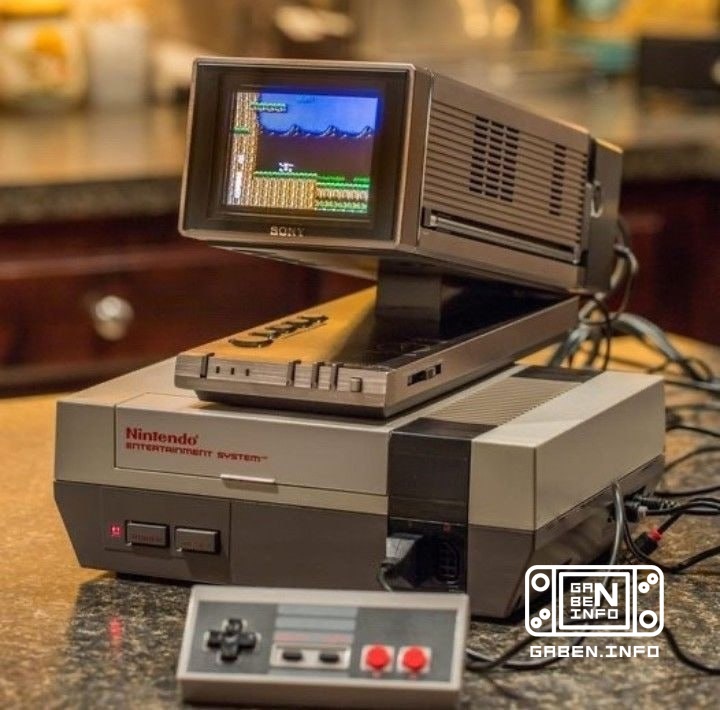 Sony portable TV + NES