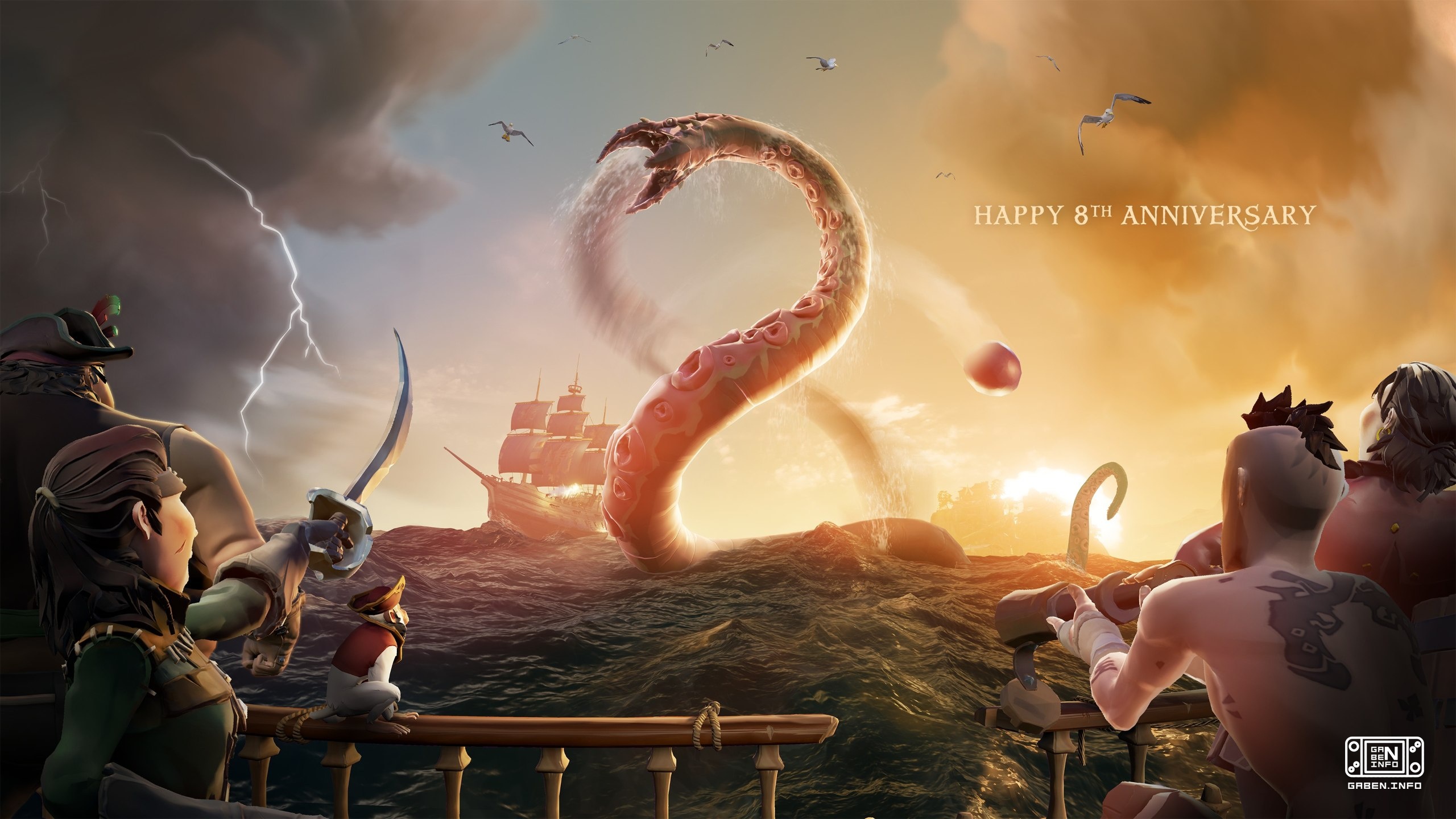 Rare congratulates Sea of ​​Thieves players on their 8th anniversary before taking away all their doubloons. Give more 1...