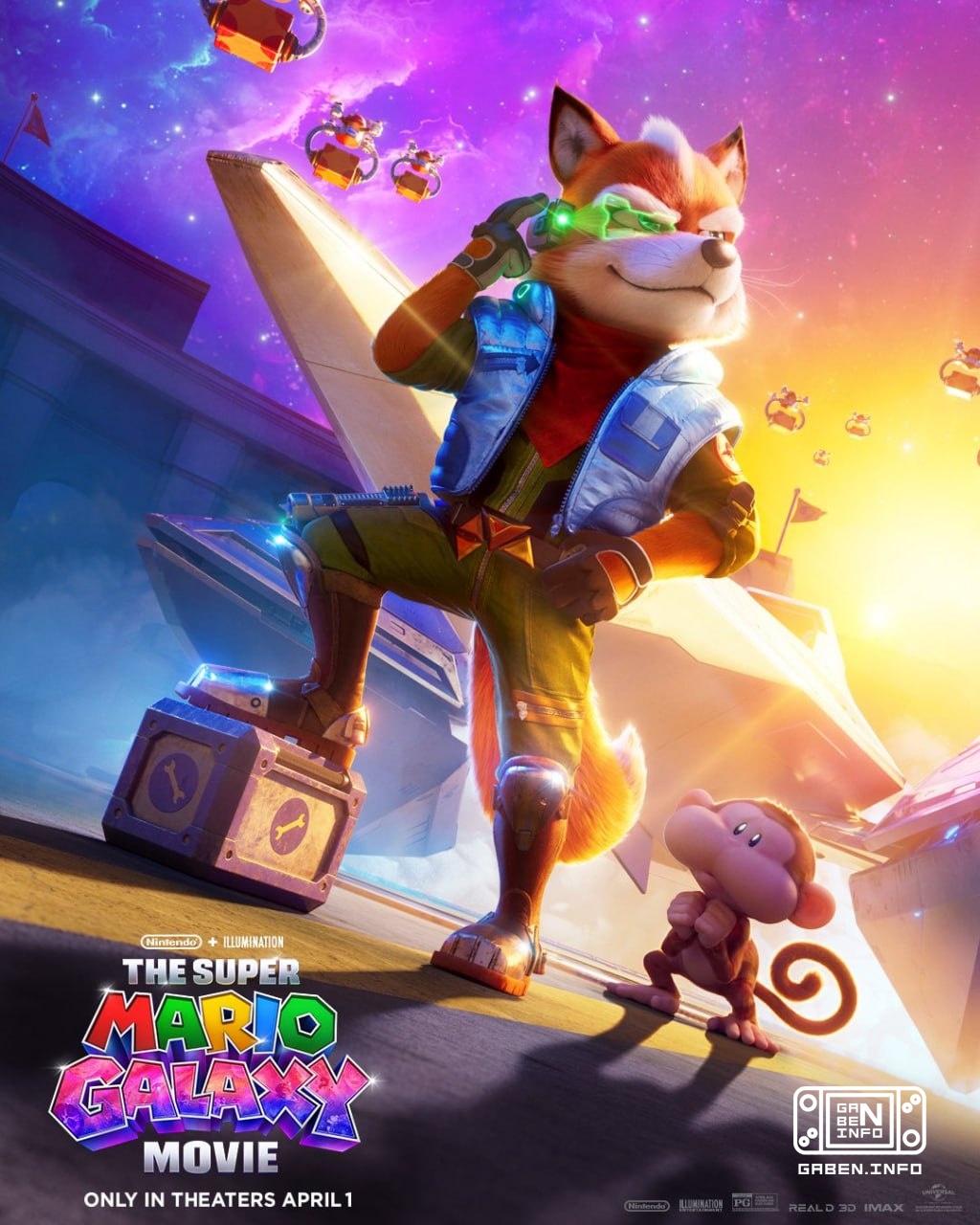Universal Pictures unveiled the Super Mario: Galactic Movie poster, revealing the appearance of Star Fox's Fox McCloud i...