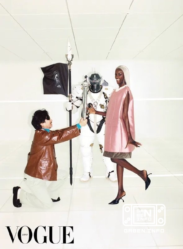 Vogue Japan decided to visit the CEO of style and fashion in his office. He was accompanied by model Anok Yai.