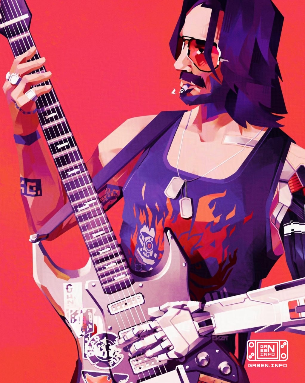 Cyber Keanu Reeves by theEverdrift @hypewave