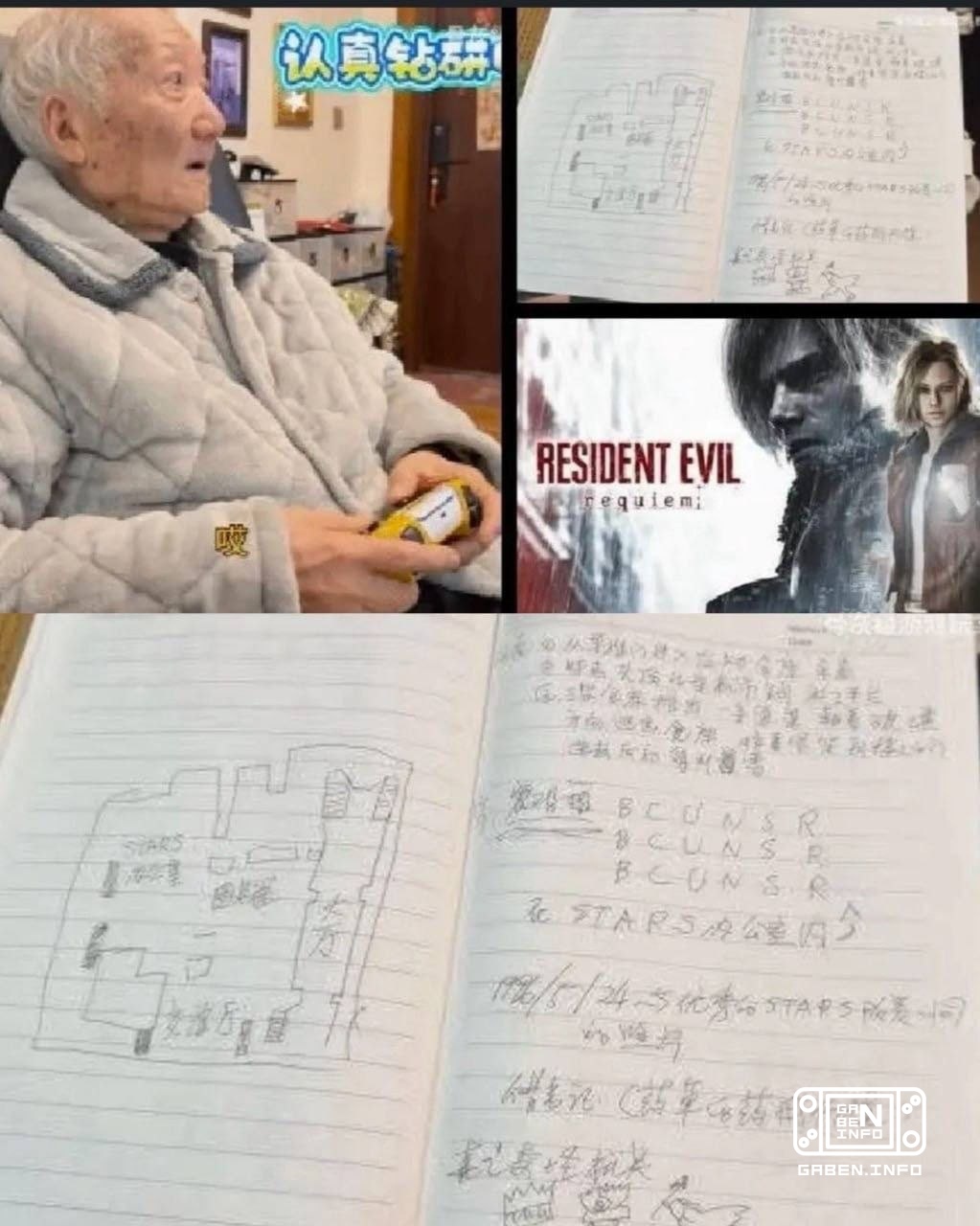 The 91-year-old streamer completed Resident Evil alone without any tips or guides - the old man manually wrote down maps...