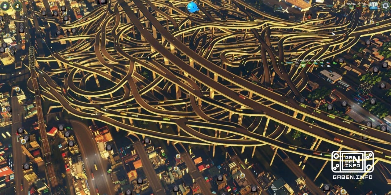 😱 A skilled gamer in Cities: Skylines under the nickname Hard-to-create-name has assembled a “Super Overpass” - a real h...
