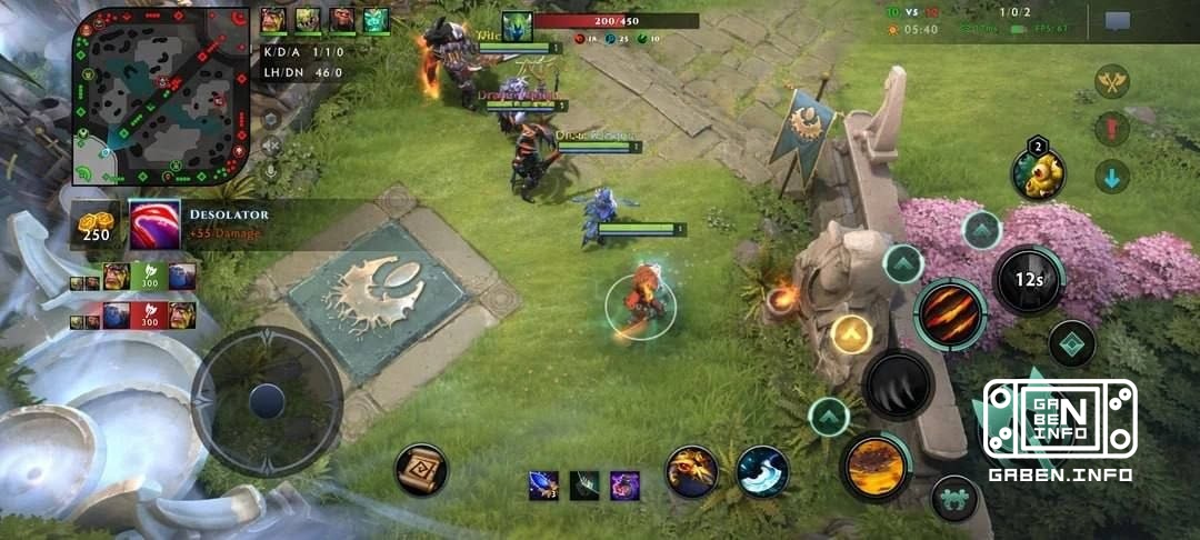 Players showed what Dota would look like if it were on a phone