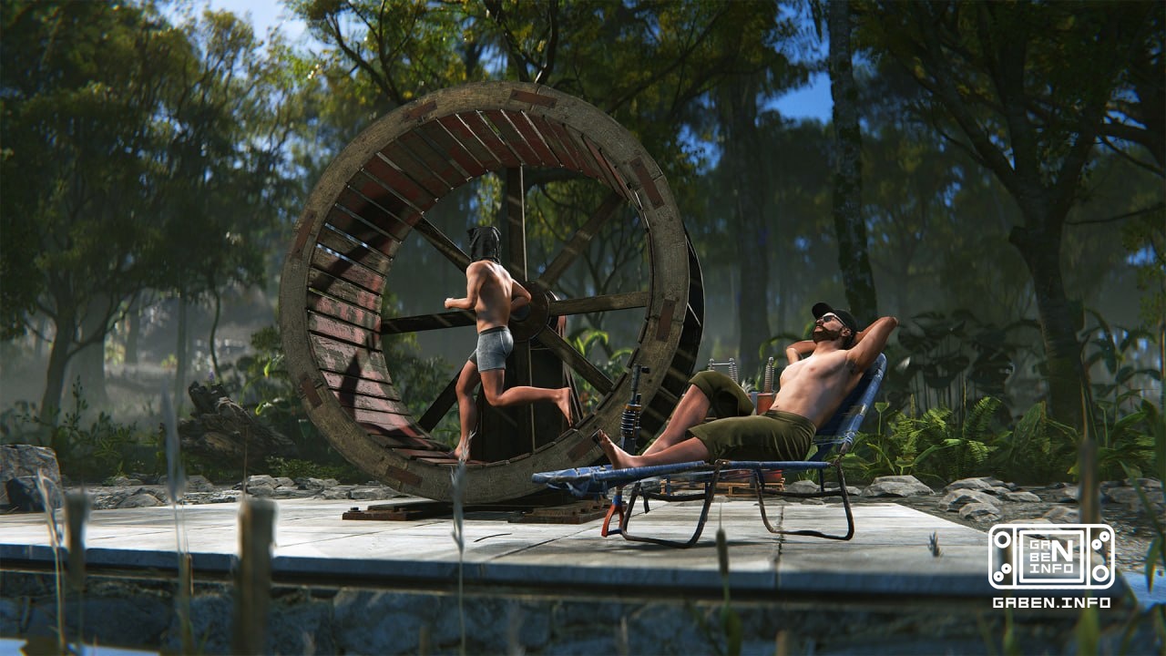 Facepunch studio has released a major update for Rust, which, among other things, added a water wheel to generate hydrop...