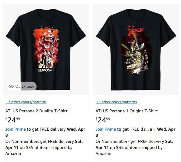 For some reason, all the official Persona 1 and Persona 2 merch for the 30th anniversary of the series has different gam...