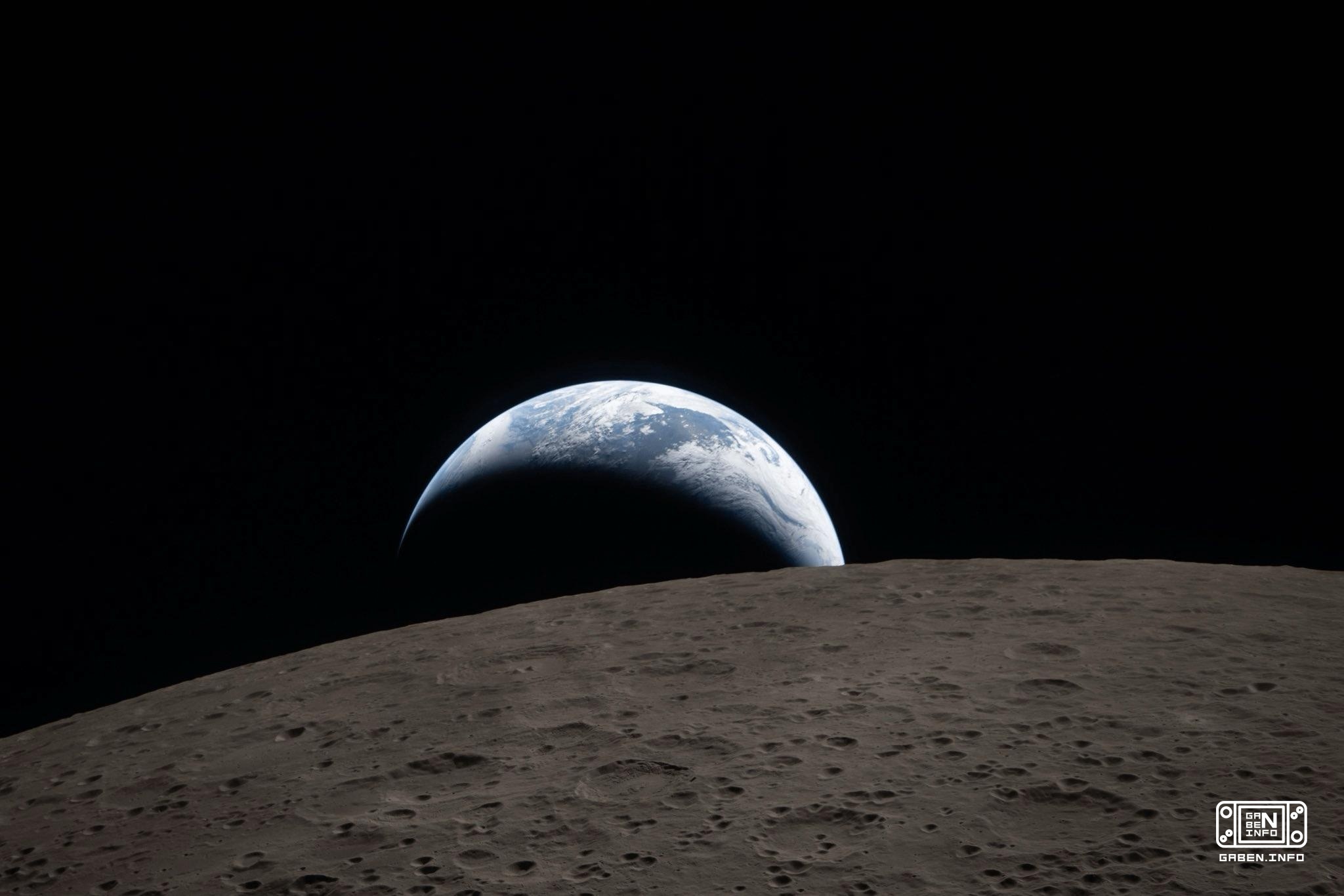 The White House showed a photo of the Earth from the far side of the Moon - this is the first such image in history.Part...