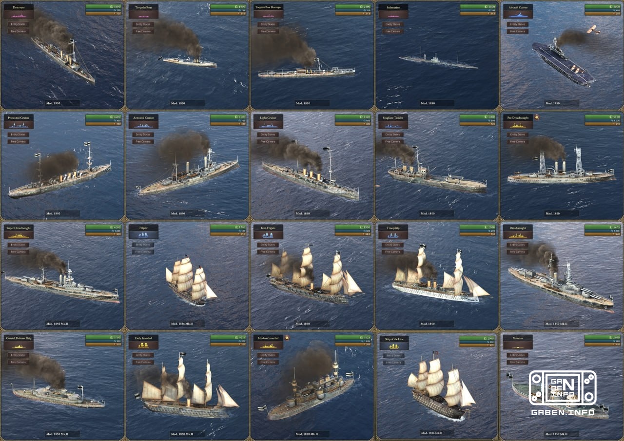 Examples of new ship models from the upcoming DLC ​​The Great Wave for Victoria 3 All these models can be customized in ...