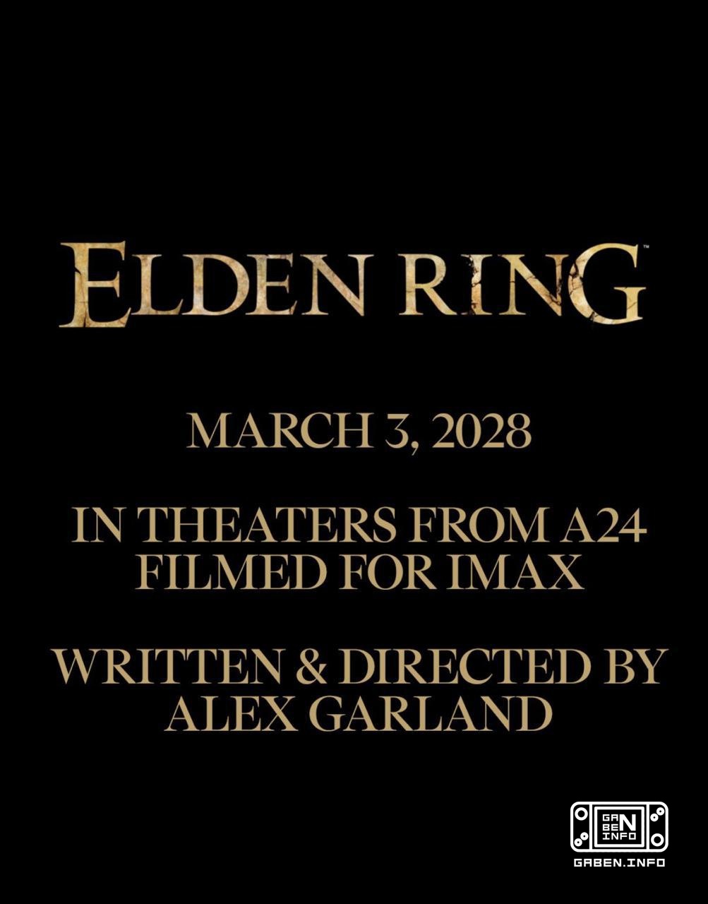 Studio A24 has announced the premiere date for the film based on Elden Ring - March 3, 2028. It is being directed by Ale...