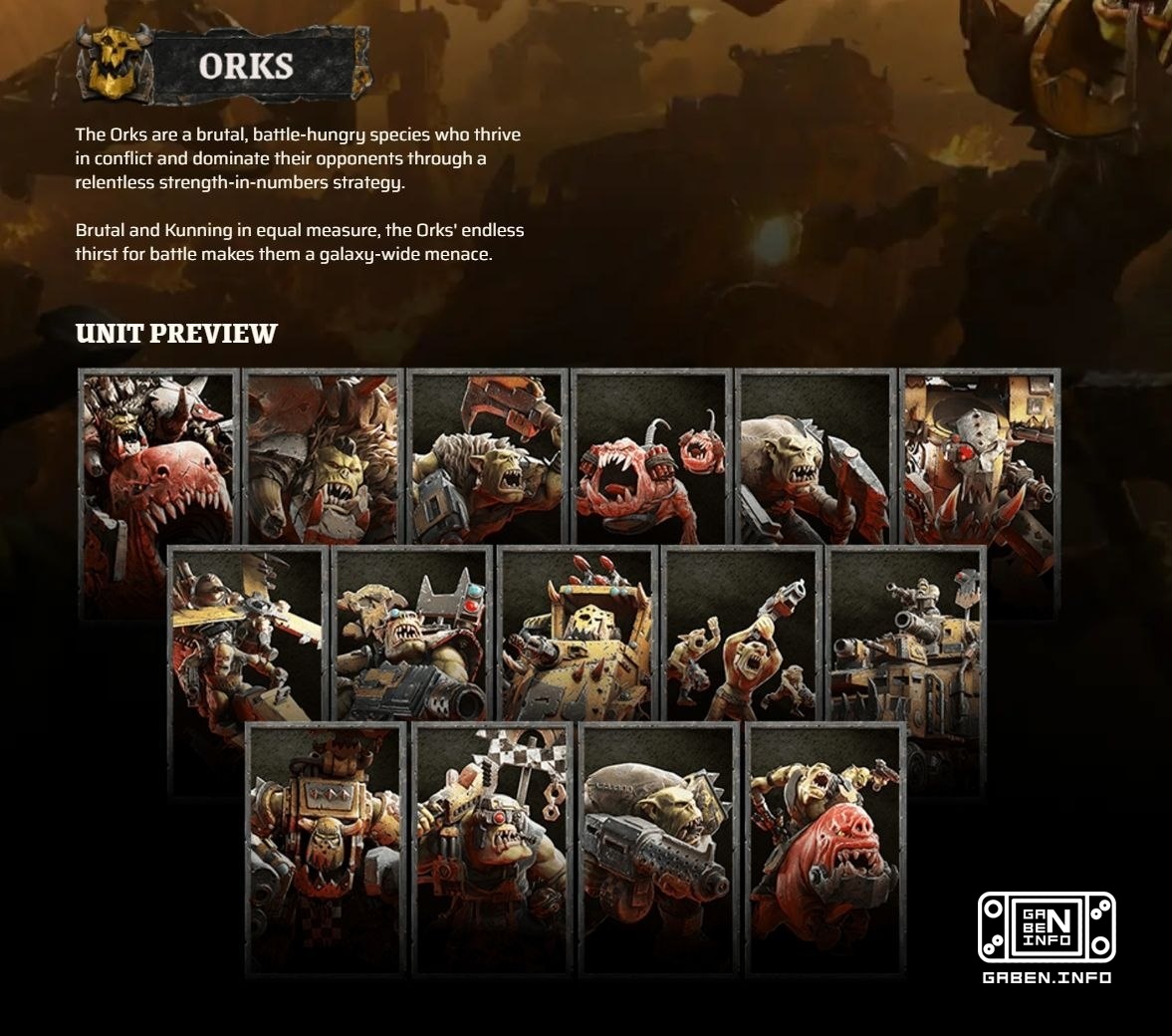 Preview of units of all factions in Dawn of War IV